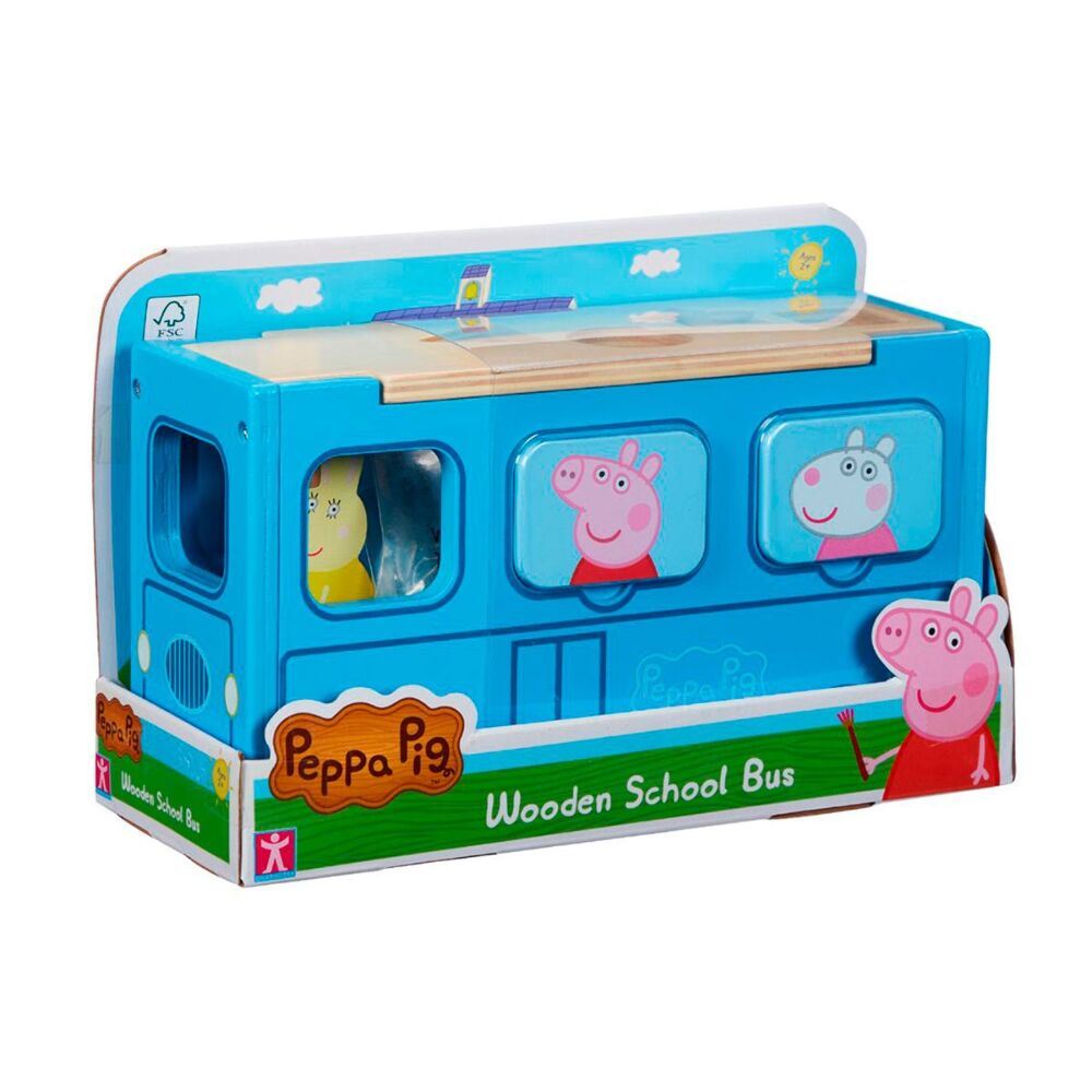 Дерев'яний ігровий набір-сортер Peppa - Шкільний автобус Пеппи