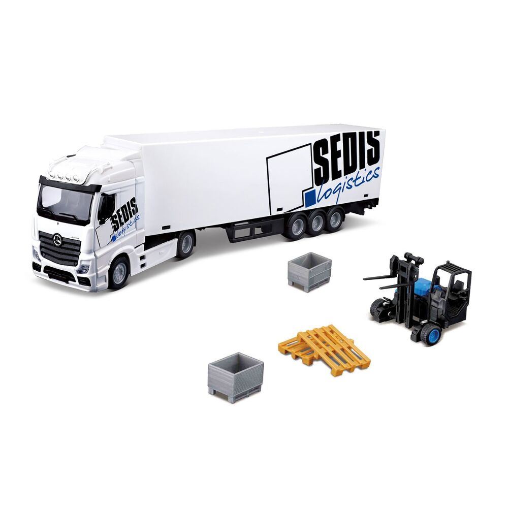 Игровой набор – Грузовик Mercedes-Benz Actros с вилочным погрузчиком