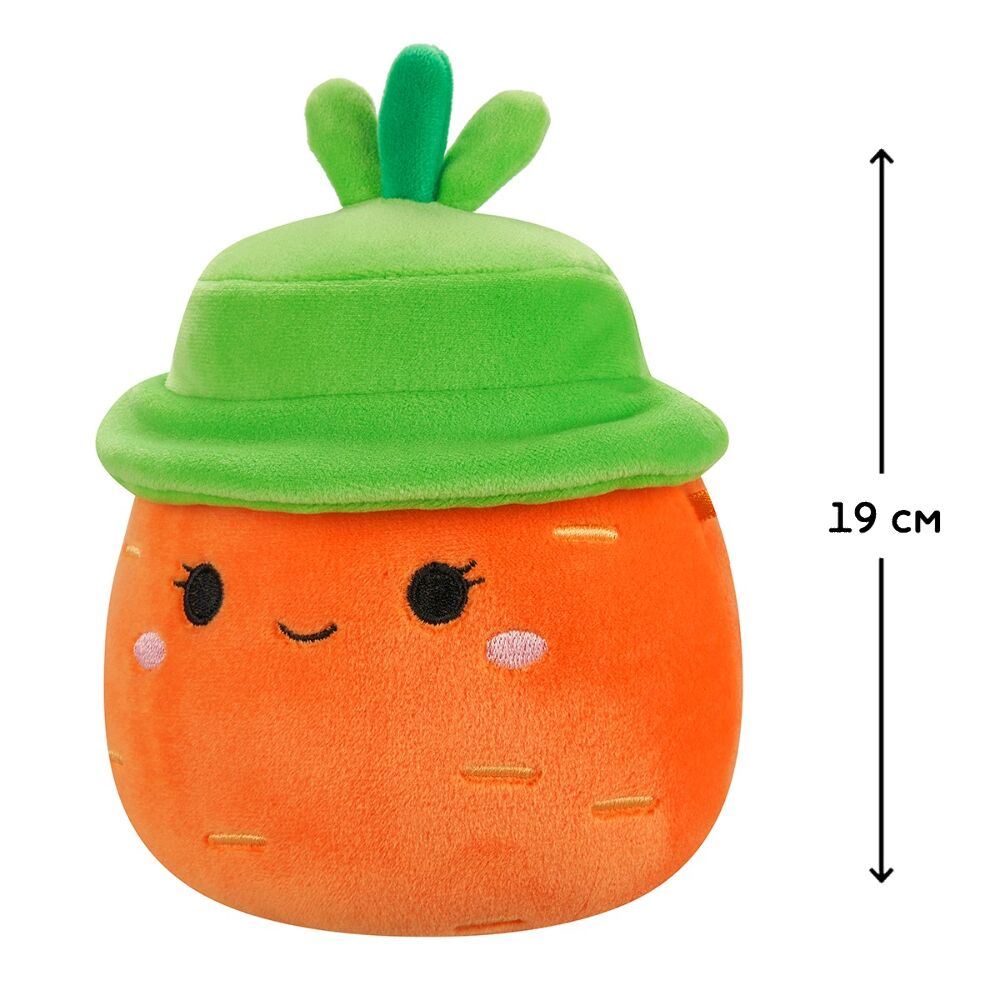 М'яка іграшка Squishmallows - Морквина Кароліна в капелюсі (19 cm)