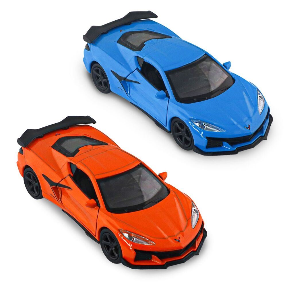 Модель автомобиля - Chevrolet Corvette Z06 2023 (оранжевый, голубой)