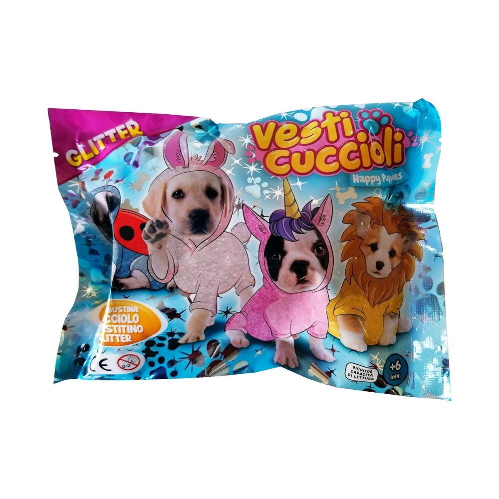Стретч-іграшка у вигляді тварини Dress your puppy S1 – Цуценятко в блискучому костюмчику