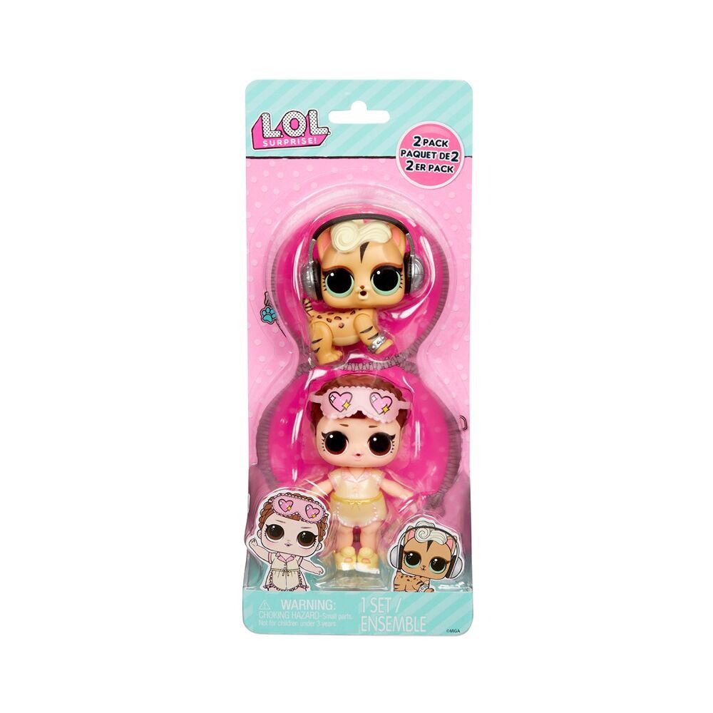 Набор игровых фигурок L.O.L. Surprise! Серия OPP Tot + Pet - Спящий малыш и Забавная Кэт