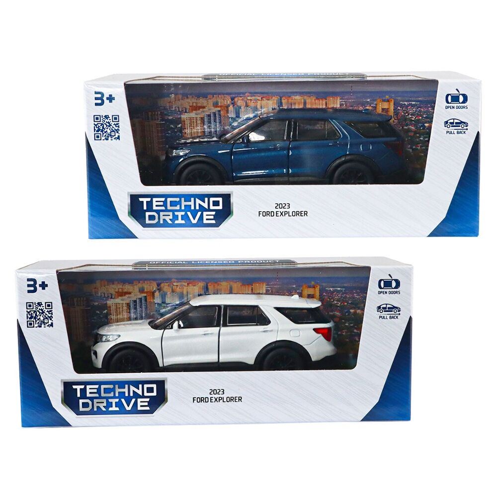 Модель авто - Ford Explorer 2023 (жемчужно-белый, синий металлик)