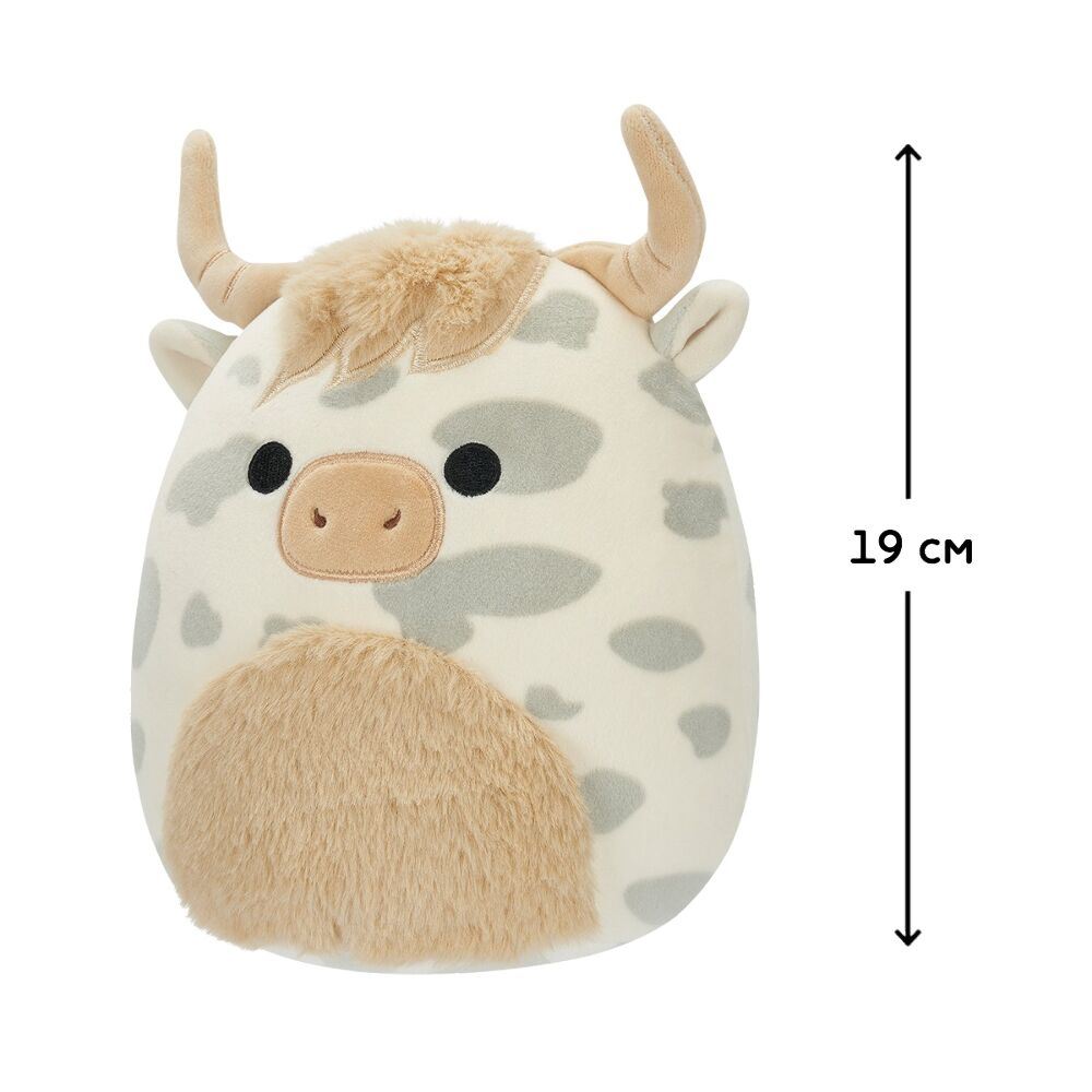 М'яка іграшка Squishmallows – Корівка Борса (19 cm)