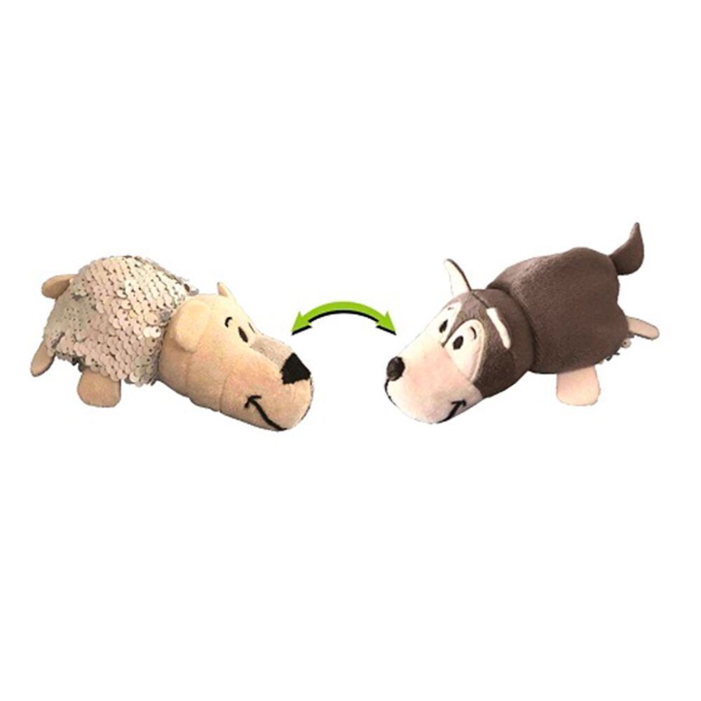М'Яка Іграшка З Паєтками 2 В 1 - ZooPrяtki - Хаскі-Полярний Ведмідь (12 Cm)