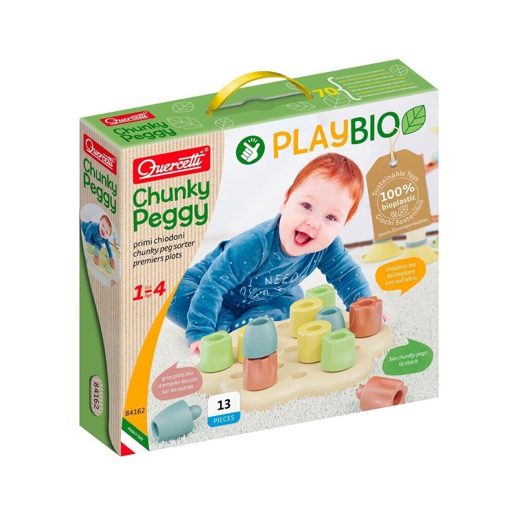 Мозаїка серії Play Bio - Геометрія Максі Chunky Peggy (великі фішки (12 шт.) + дошка)