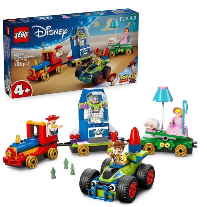 Конструктор LEGO Disney Pixar Святкування з Історії Іграшок: потяг і авто для перегонів