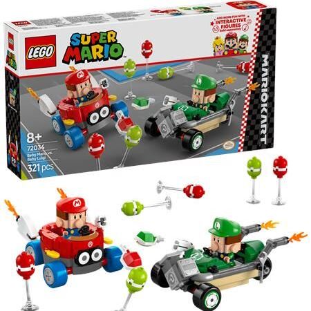 Конструктор LEGO Super Mario Mario Kart – Baby Mario vs. Baby Luigi