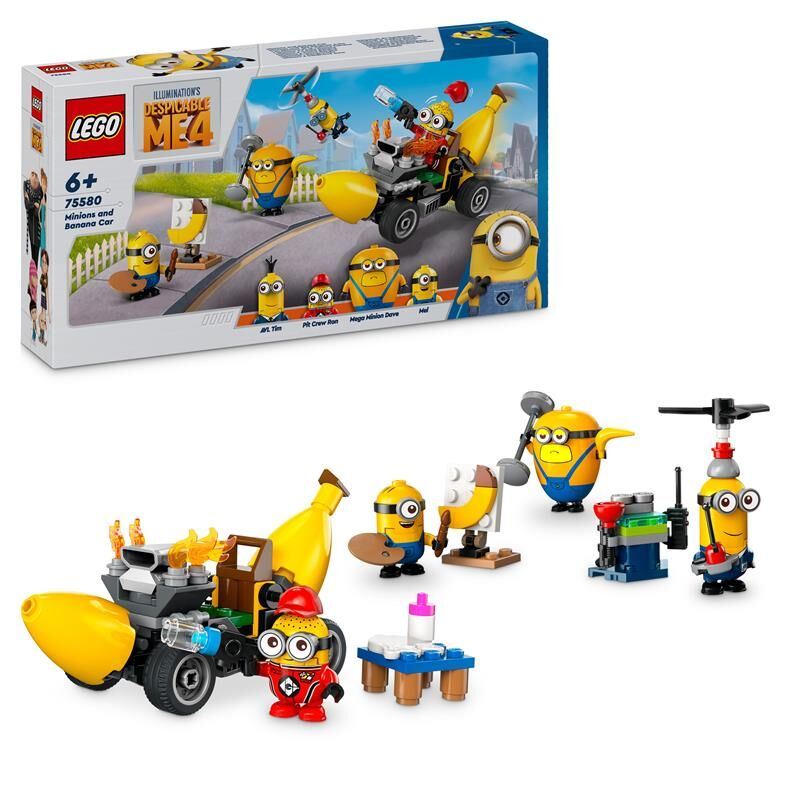 Конструктор LEGO Despicable Me 4 Посіпаки й банановий автомобіль
