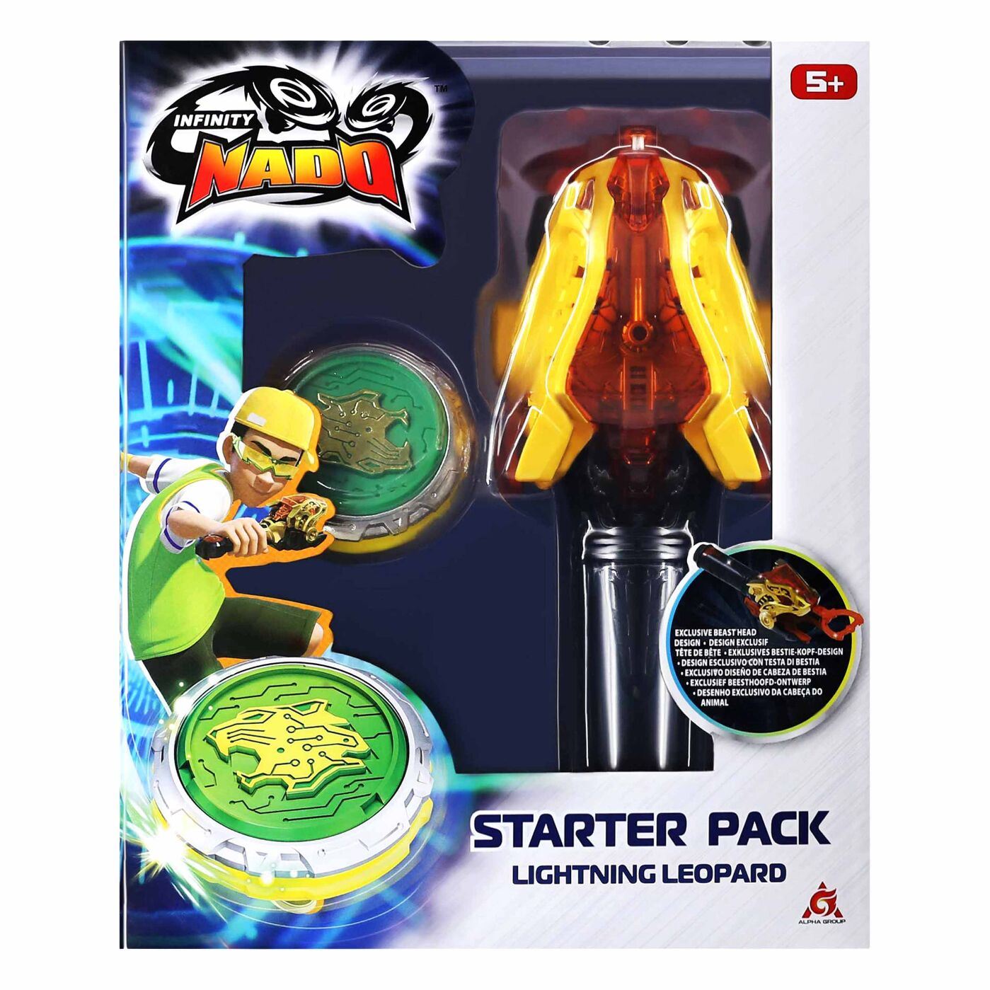 Infinity Nado Дзиґа VI серія Starter Pack Lighting Leopard Сліпучий Леопард