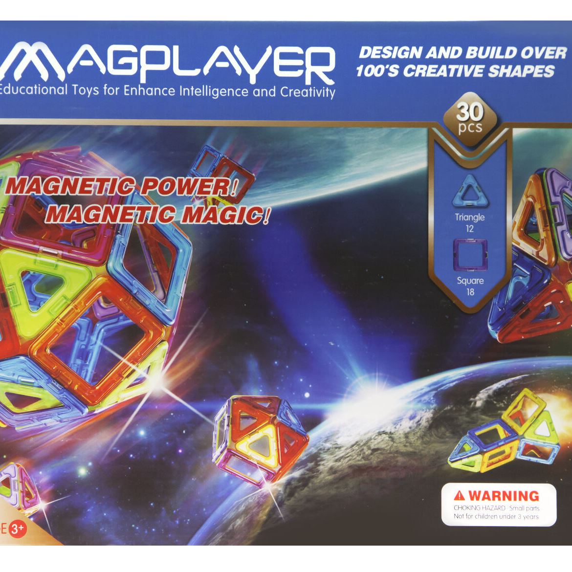MagPlayer Конструктор магнітний 30 од. (MPB-30)