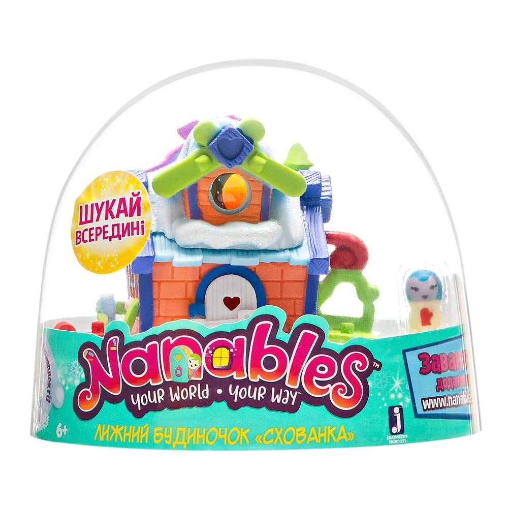Nanables Ігрова фігурка Jazwares Nanables Small House Зимовий дивосвіт, Лижний будиночок Схованка