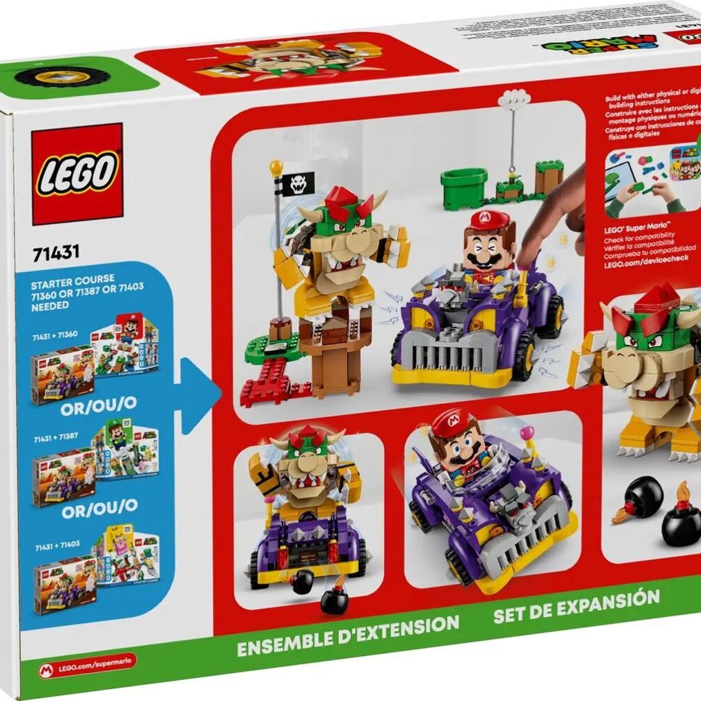 LEGO Конструктор Super Mario Маслкар Bowser. Додатковий набір
