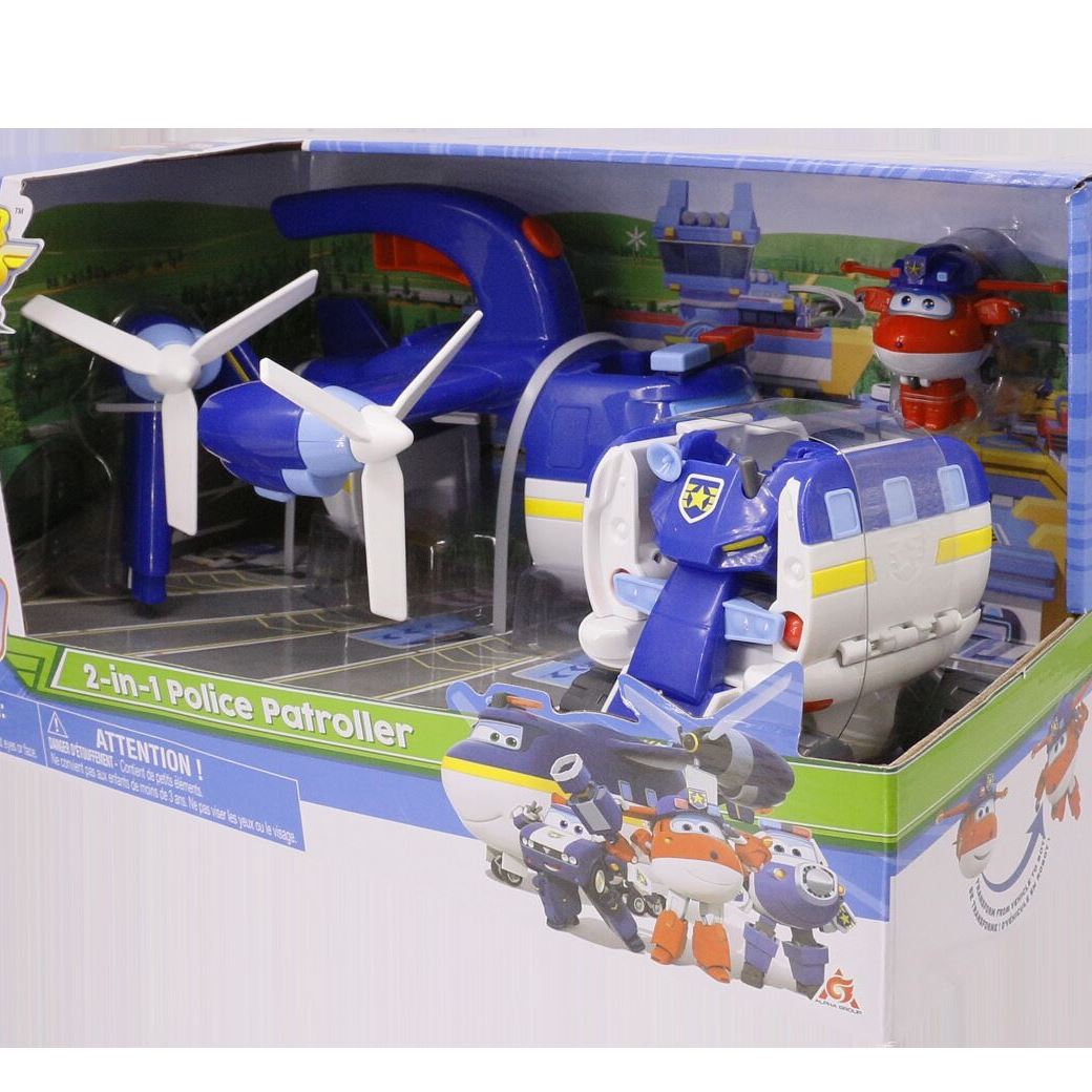 Super Wings Ігровий набір 2-in-1 Police Patroller 2в1 Поліцейський транспорт