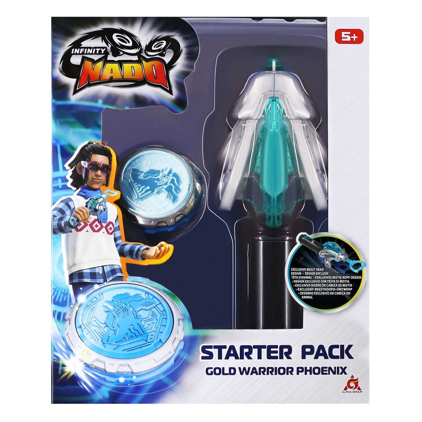 Infinity Nado Дзиґа VI серія Starter Pack Gold Warrior Phoenix Золотий Воїн Фенікс
