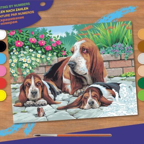 Sequin Art Набір для творчості PAINTING BY NUMBERS SENIOR Гончаки Бассет