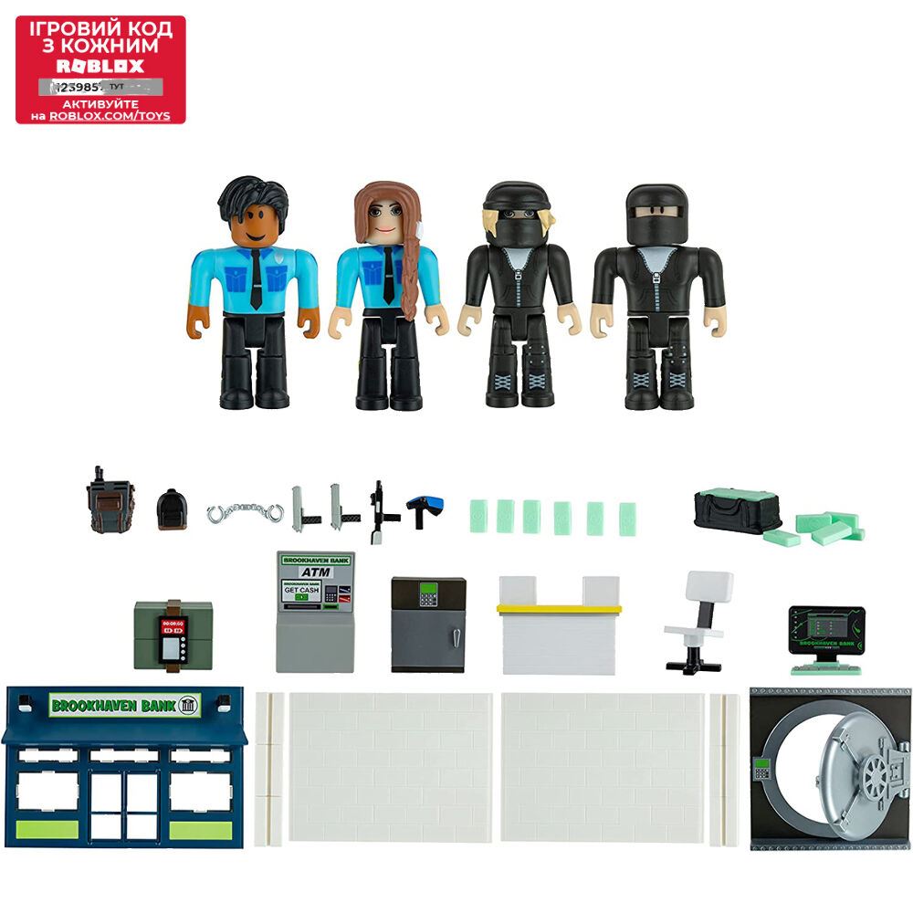 Roblox Ігровий набір Deluxe Playset Brookhaven: Outlaw and Order W12, 4 фігурки та аксесуари