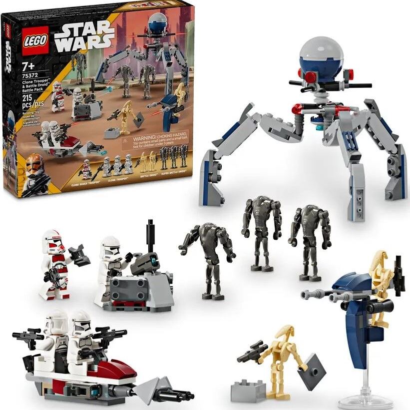 LEGO Конструктор LEGO Star Wars Клони-піхотинці й Бойовий дроїд. Бойовий набір