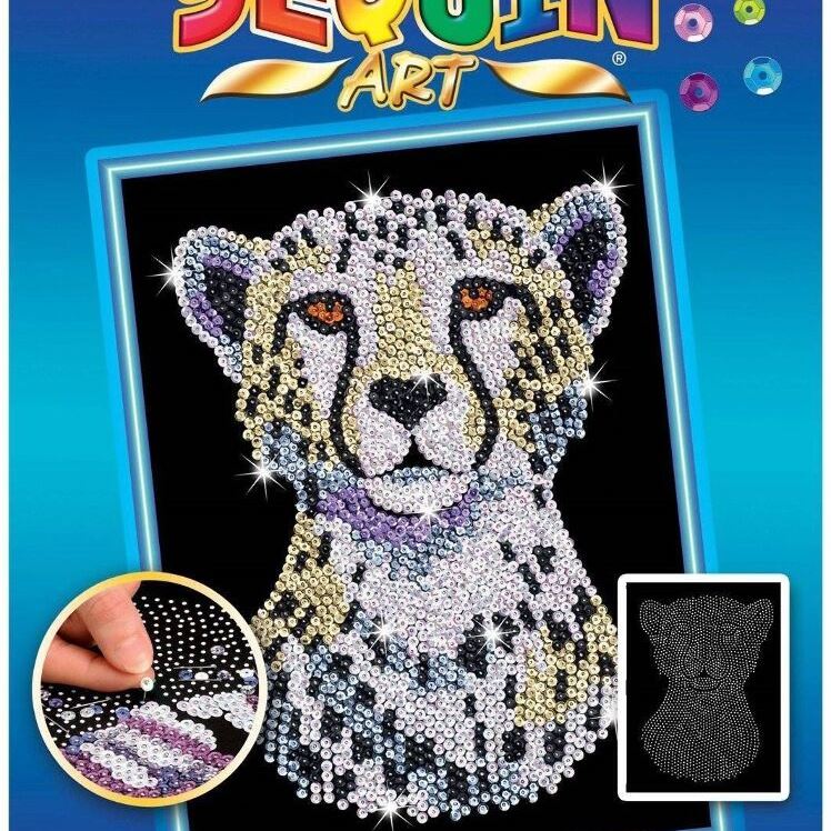 Sequin Art Набір для творчості BLUE Snow Cheetah New