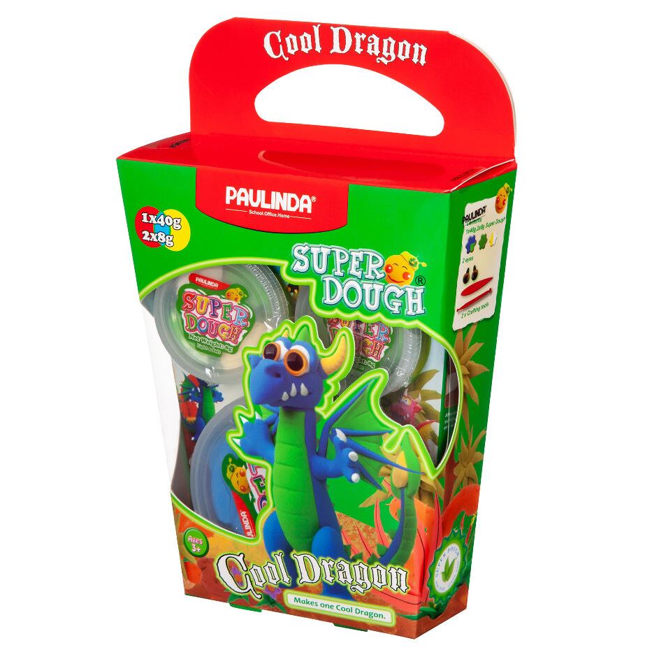 PAULINDA Маса для ліплення Super Dough Cool Dragon Дракон (синій)