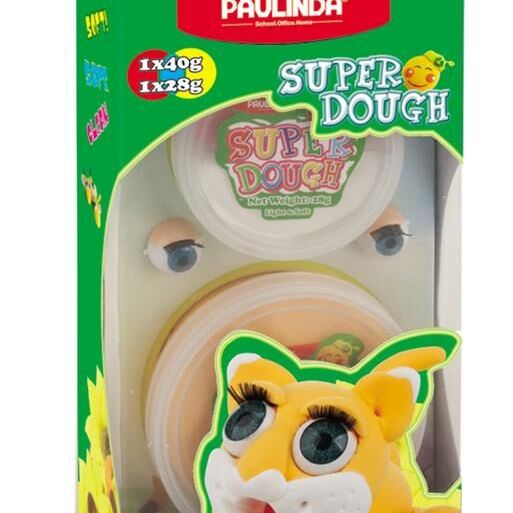 PAULINDA Маса для ліплення Super Dough Shiny Eyes Кіт Mimmy глянцеві очі