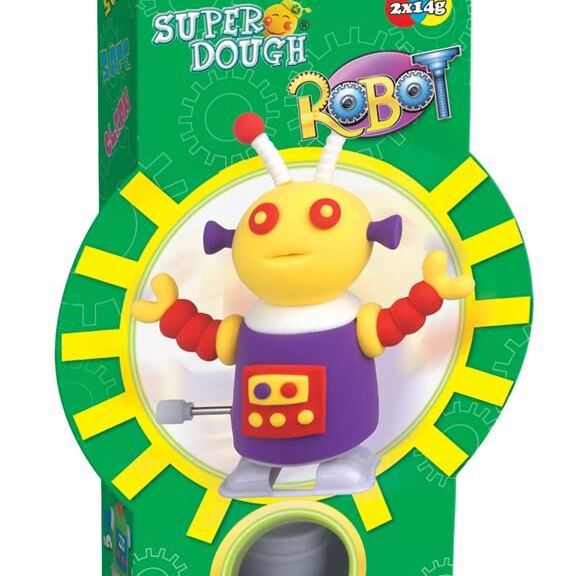 PAULINDA Маса для ліплення Super Dough Robot заводний механізм (крокує) (фіолетовий)