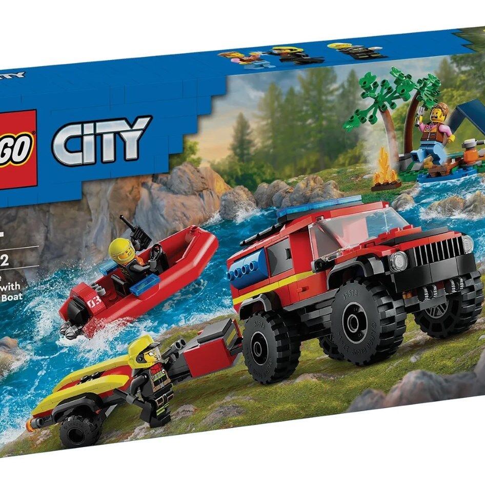 LEGO Конструктор City Пожежний позашляховик з рятувальним човном
