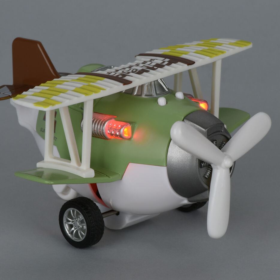 Same Toy Літак металевий інерційний Aircraft світло, музика, зелений