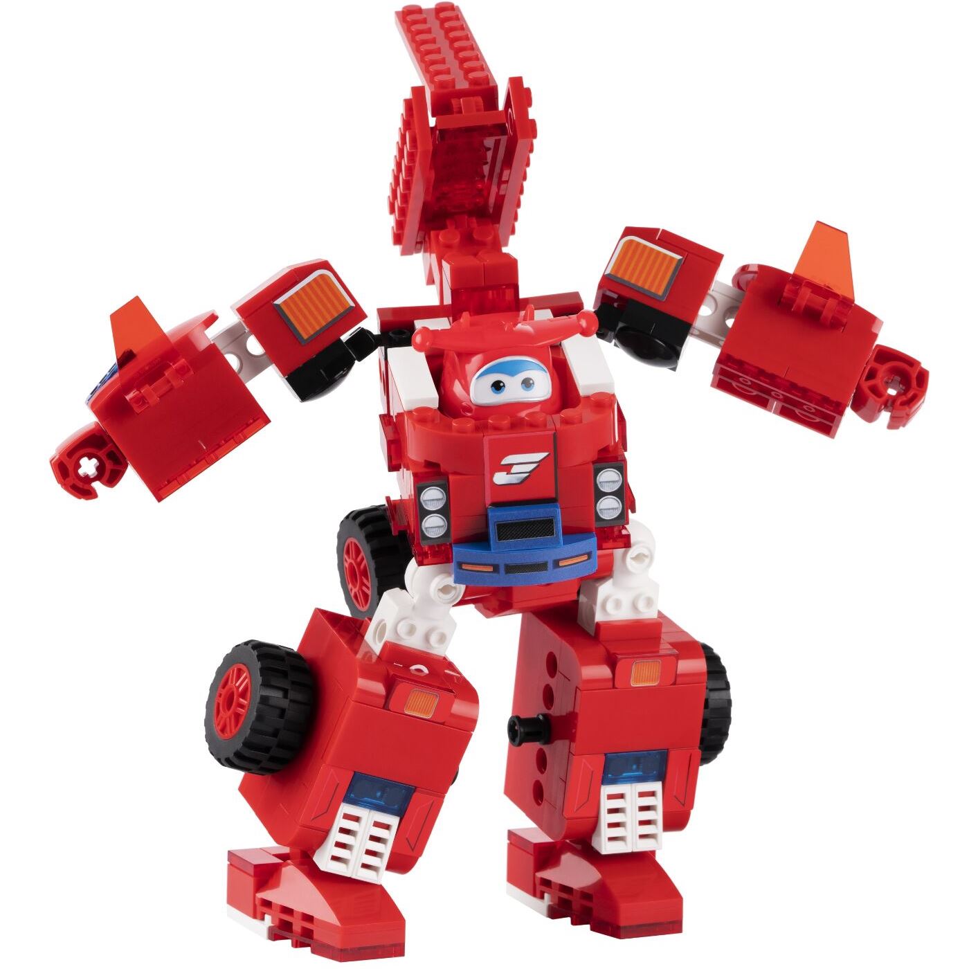 Super Wings Конструктор-трансформер Small Blocks 2в1 Buildable Transforming Vehicle Джетт (Jett)