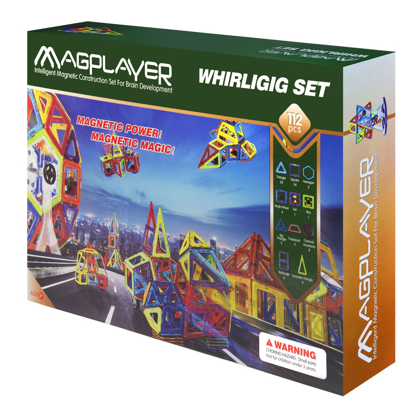 MagPlayer Конструктор магнітний 112 од. (MPB-112)