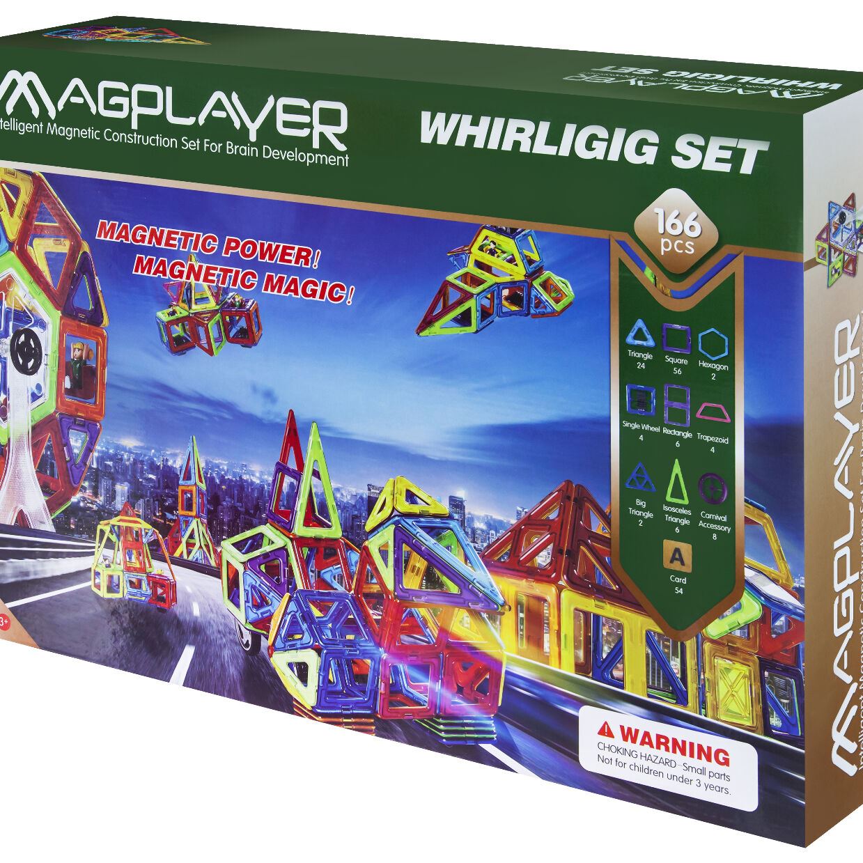 MagPlayer Конструктор магнітний 166 од. (MPA-166)