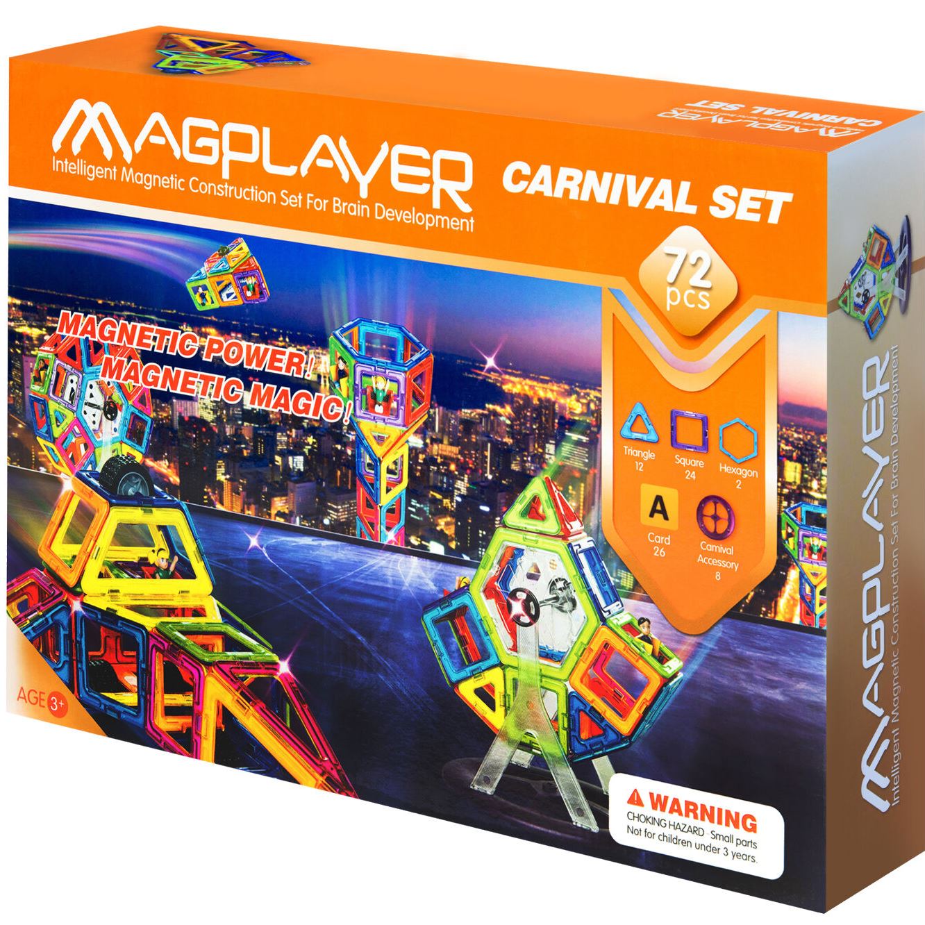 MagPlayer Конструктор магнітний 72 од. (MPA-72)