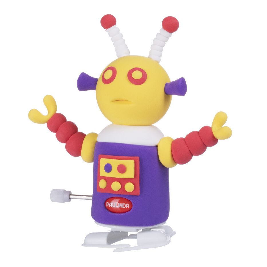PAULINDA Маса для ліплення Super Dough Robot заводний механізм (крокує) (фіолетовий)