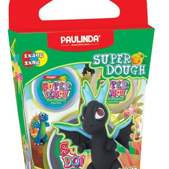PAULINDA Маса для ліплення Super Dough Cool Dragon Дракон (чорний)
