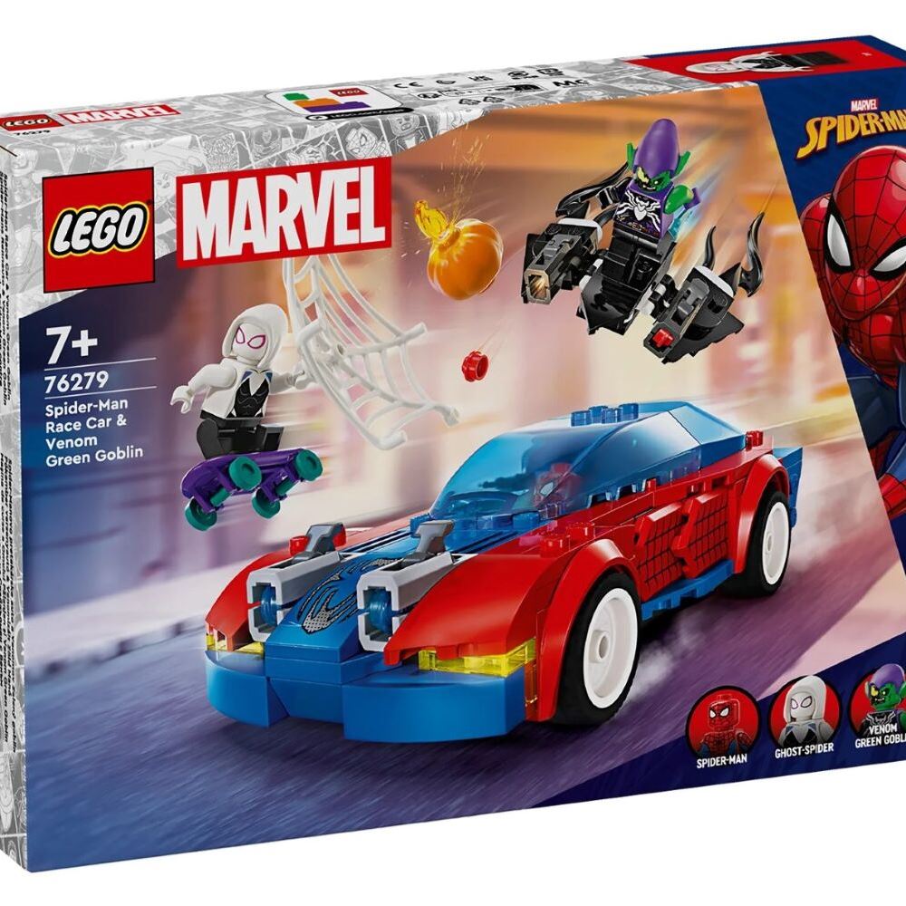 LEGO Конструктор Marvel Автомобіль для перегонів Людини-Павука й Зелений Гоблін з отрутою Венома