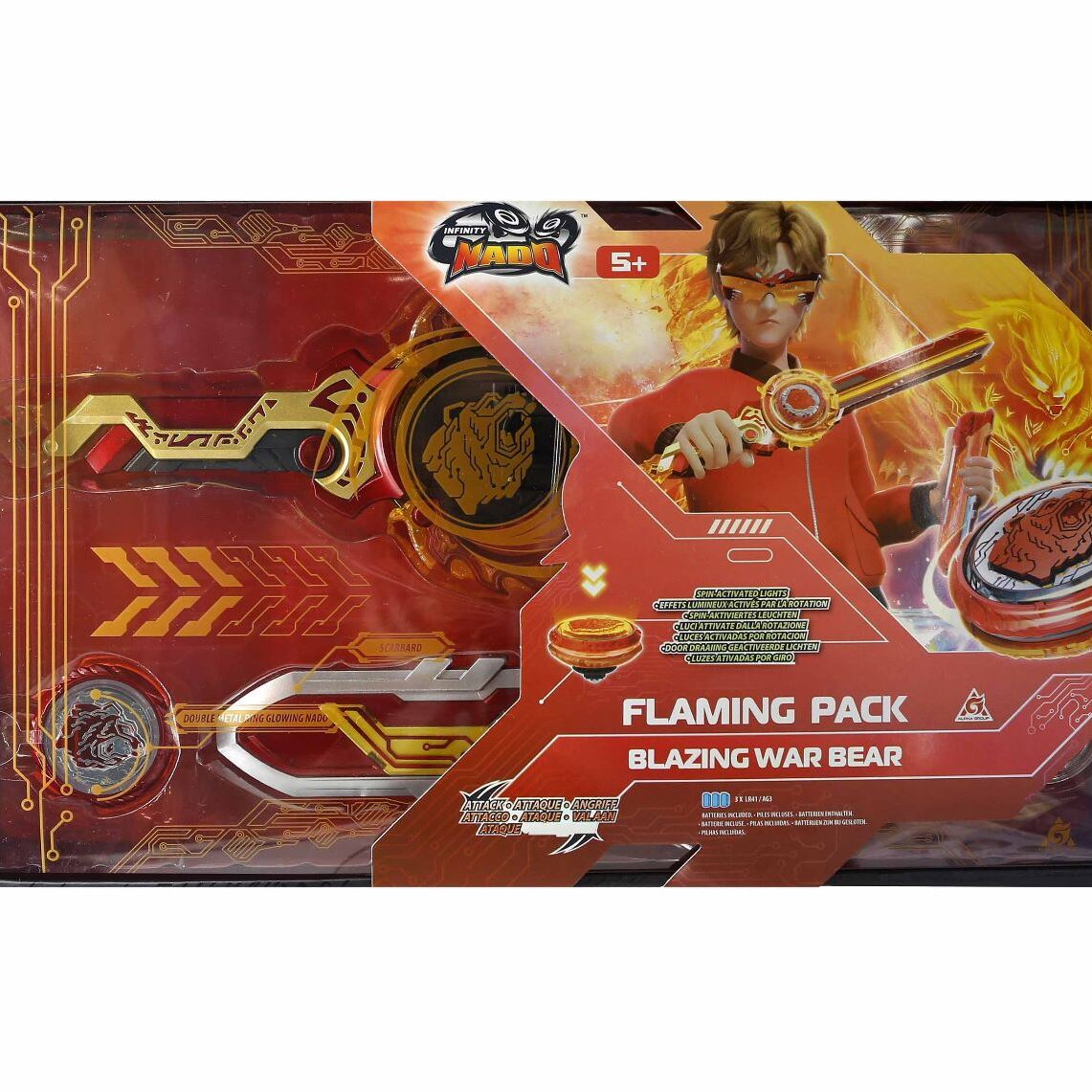 Infinity Nado Дзиґа VI Flaming Pack Палаючий Бойовий Ведмідь (Blazing War Bear)
