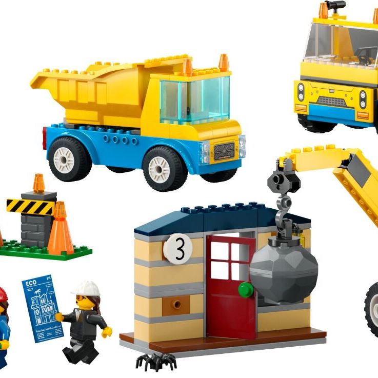 LEGO Конструктор City Будівельна вантажівка й кулястий кран-таран