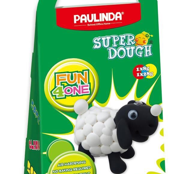 PAULINDA Маса для ліплення Super Dough Fun4one Вівця (рухливі очі)