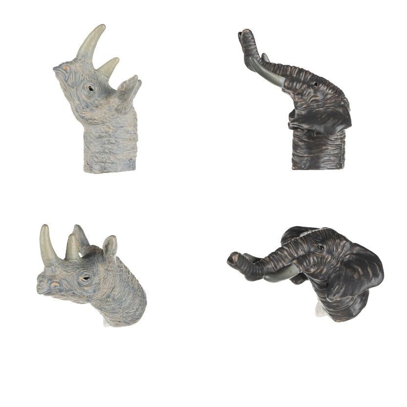 Same Toy Ігровий набір Пальчиковий театр Носоріг та Слон, 2шт