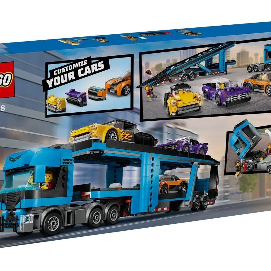 LEGO Конструктор City Вантажівка-транспортер зі спортивними авто