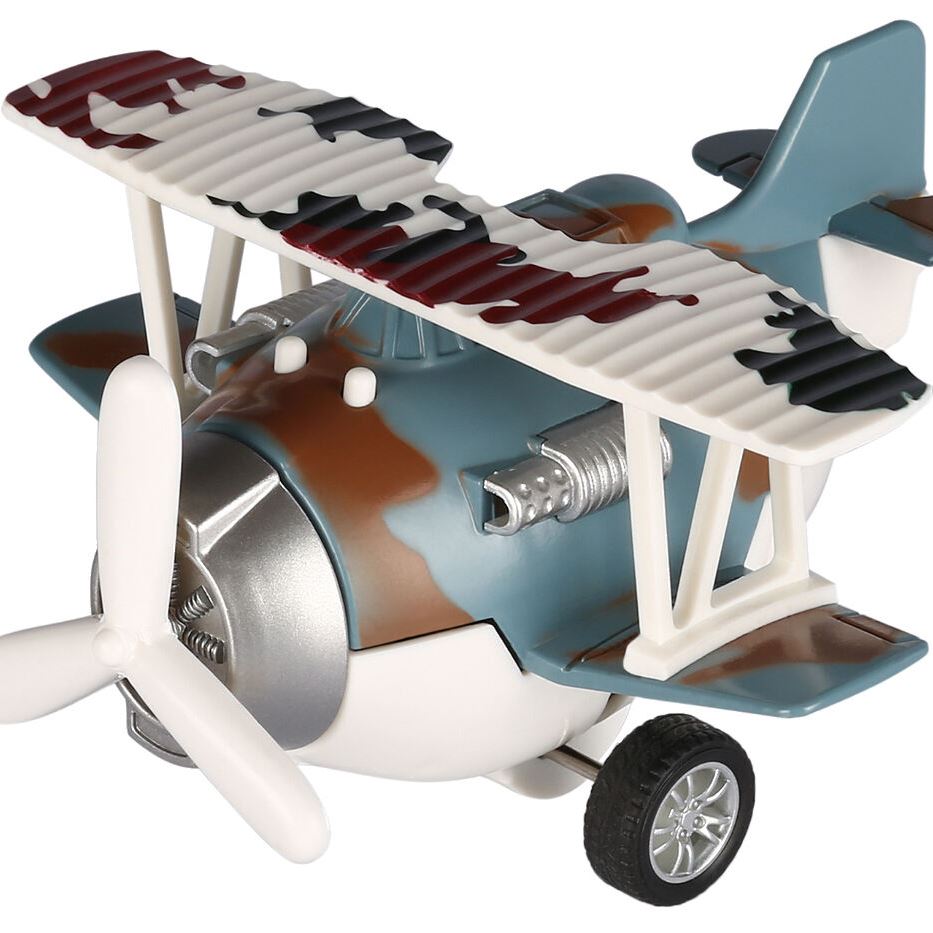Same Toy Літак металевий інерційний Aircraft світло, музика, синій