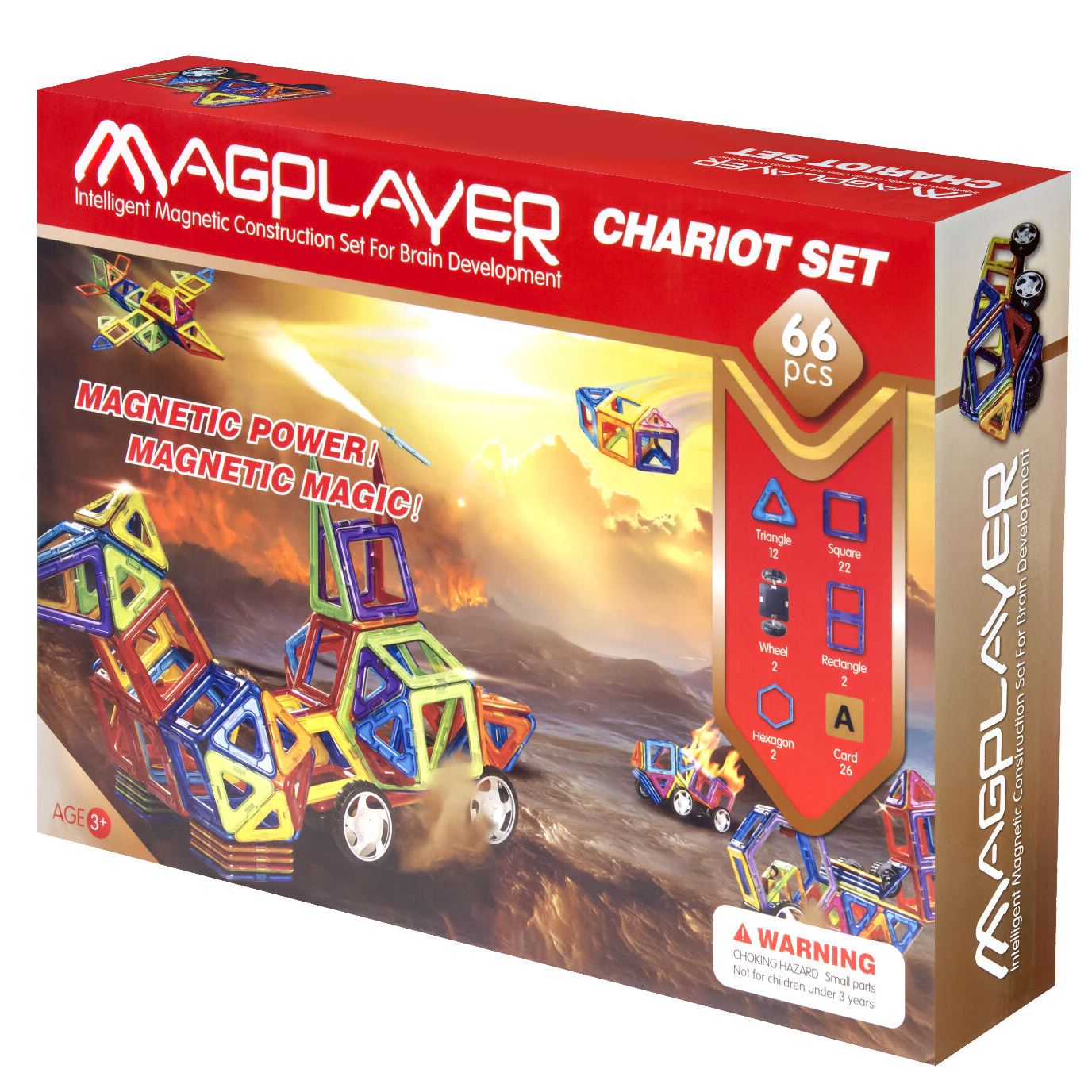 MagPlayer Конструктор магнітний 66 од. (MPA-66)