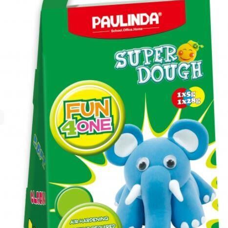PAULINDA Маса для ліплення Super Dough Fun4one Слоник (рухливі очі)