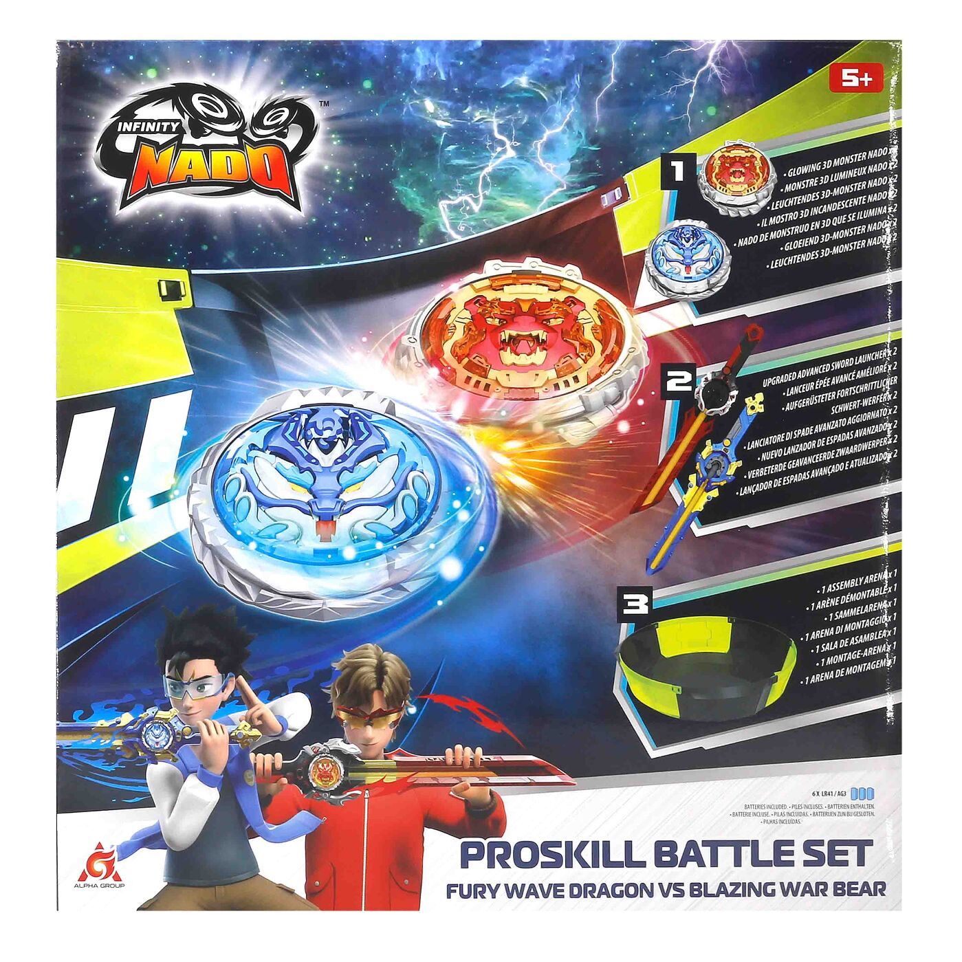 Infinity Nado Набір VI Proskill Battle Set Лютий Дракон і Палаючий Бойовий Ведмідь (Fury Wave Dragon vs Blazing War Bear)