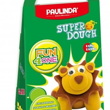 PAULINDA Маса для ліплення Super Dough Fun4one Лев (рухливі очі)