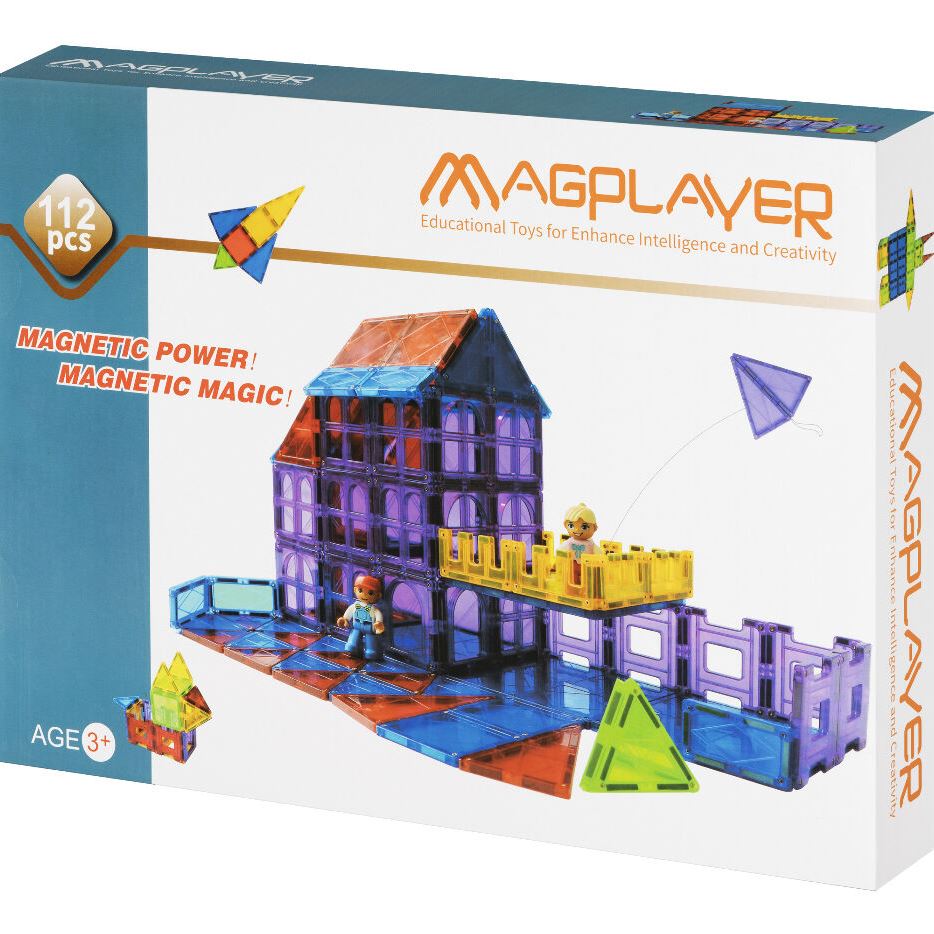 MagPlayer Конструктор магнітні плитки 112 ел.