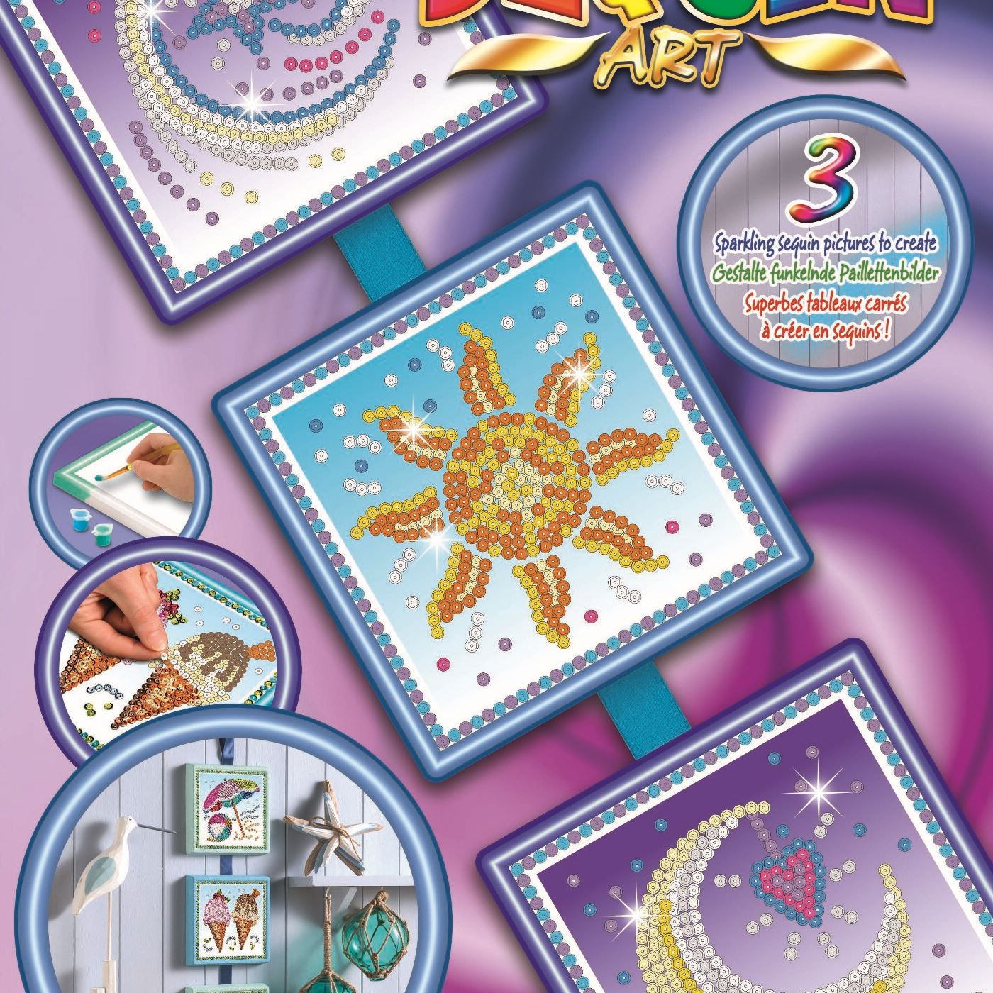Sequin Art Набір для творчості SEASONS Космос, Сонце, Місяць і зірки