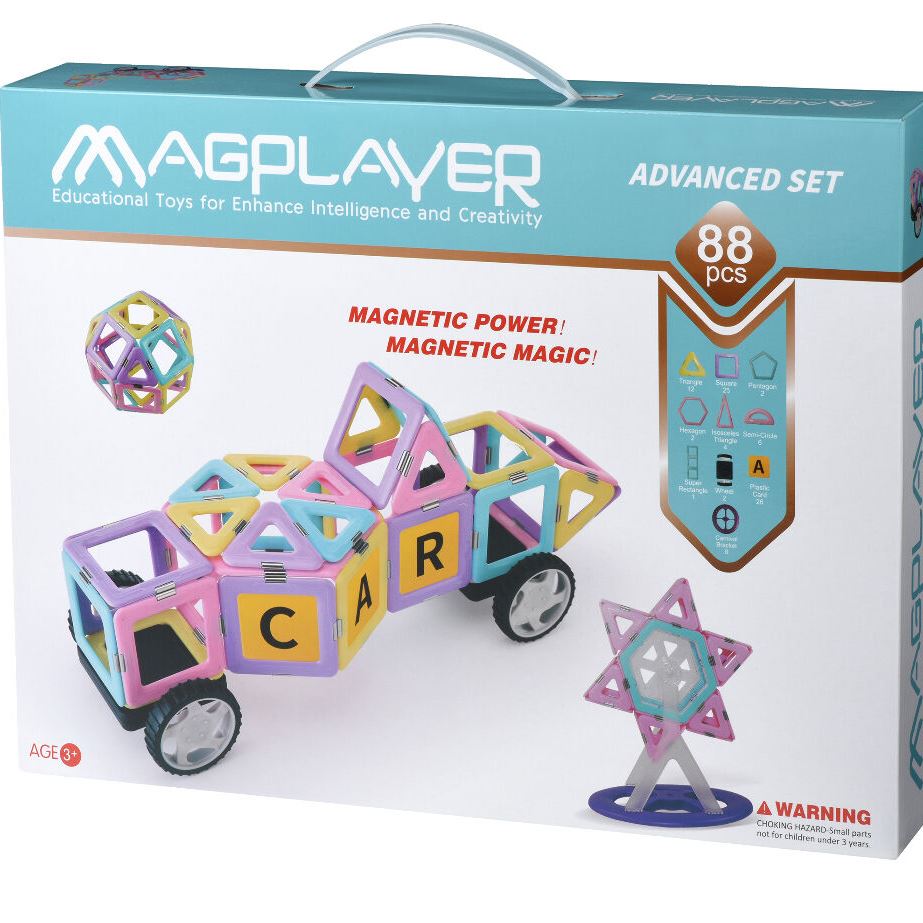 MagPlayer Конструктор магнітний набір 88 ел. (MPH2-88)