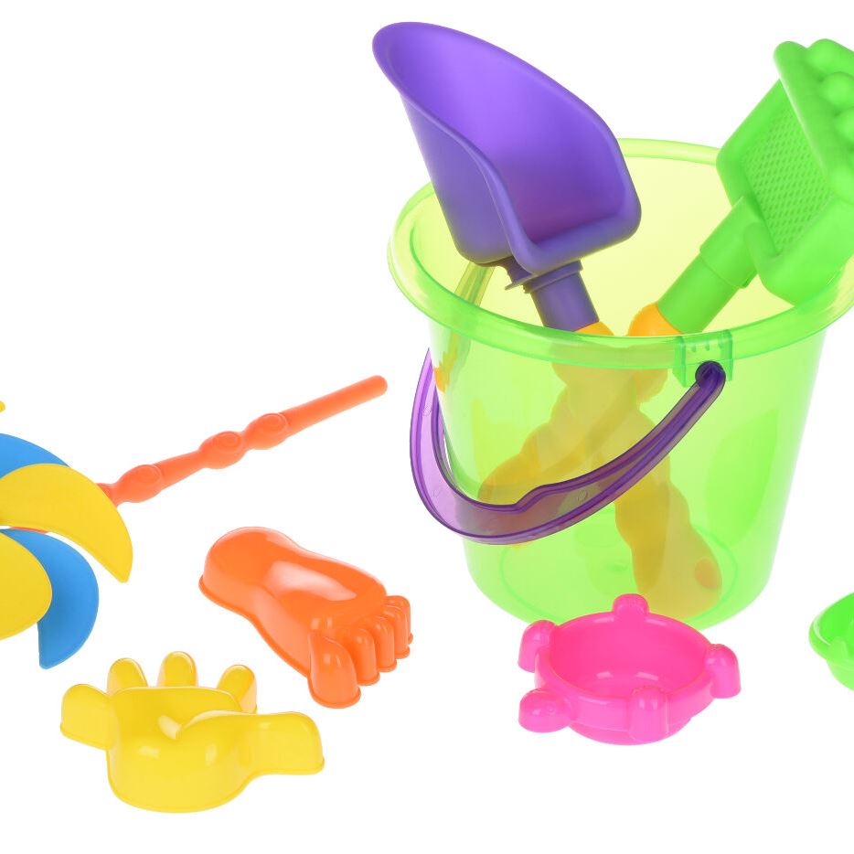 Same Toy Набір для гри з піском із Повітряною вертушкою (зелене відерце) (8 шт.)