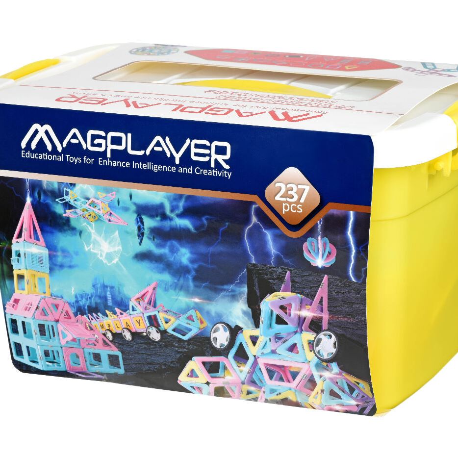 MagPlayer Конструктор магнітний набір бокс 237 ел. (MPT2-237)